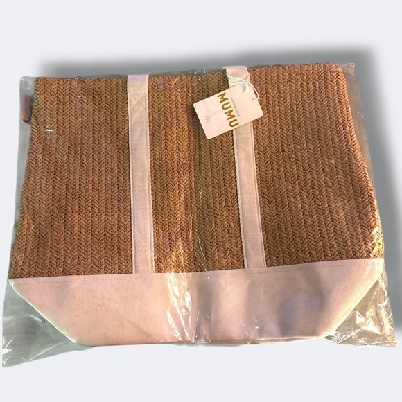 Show Me Your Mumu Sunseeker Tote Natural & Ivory Beach Bag OS - Picture 8 of 9